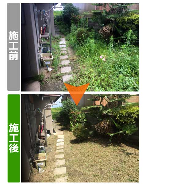 便利屋サンキュー仙台本店の業務報告（2018年8月10日）宮城県仙台市太白区でお客様宅の草刈り作業を行いました。
