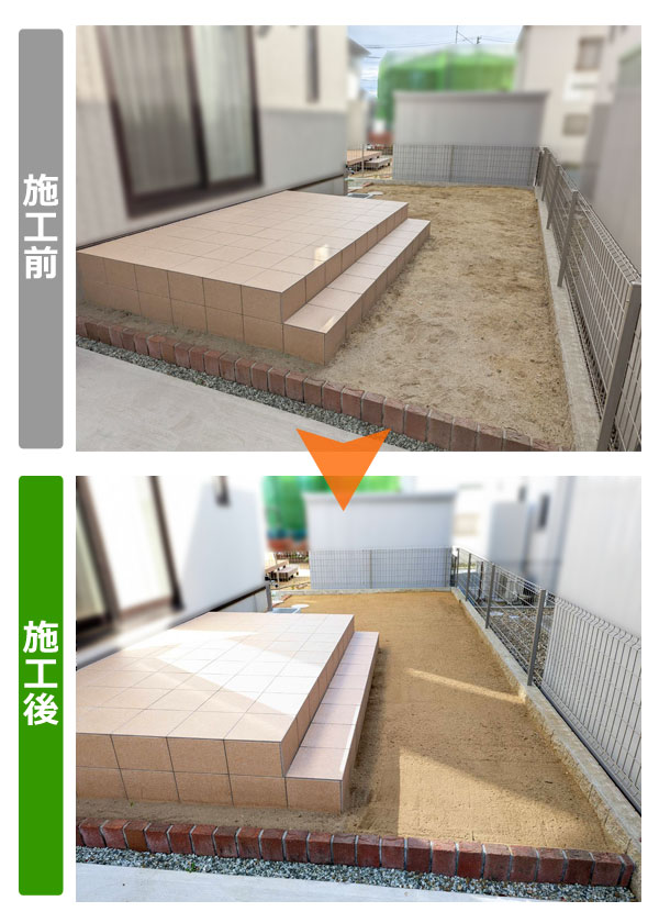 便利屋サンキュー仙台本店の業務報告（2022年11月17日）宮城県仙台市太白区のお客様宅でお庭の整地・転圧作業をしてきました。