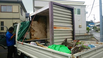 宮城県岩沼市の物置解体撤去の施工写真