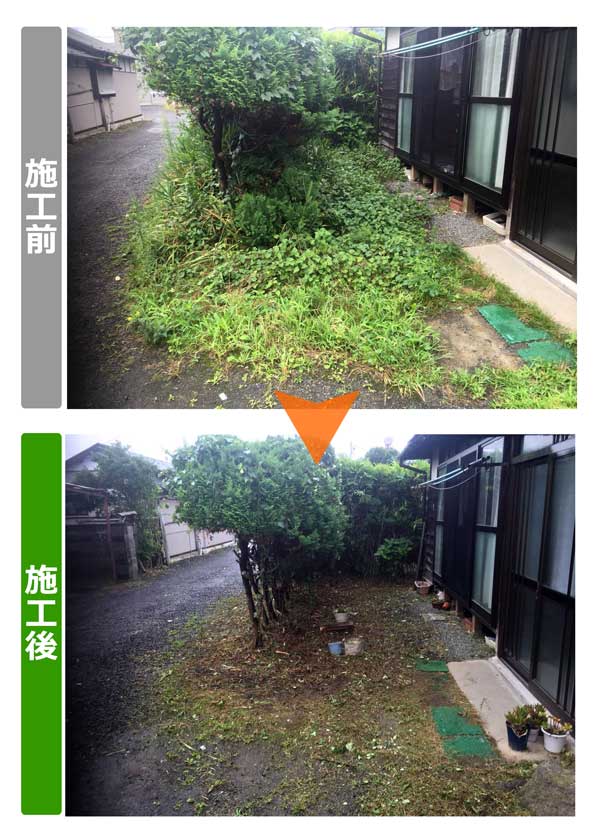 便利屋サンキュー仙台本店の業務報告（2018年8月16日）宮城県仙台市太白区でお客様宅の草刈り作業を行いました。