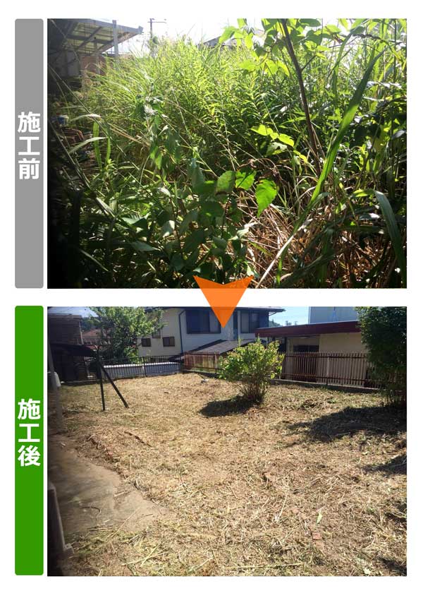 便利屋サンキュー仙台本店の業務報告（2018年8月23日）宮城県仙台市太白区で空き家草刈り作業を行いました。