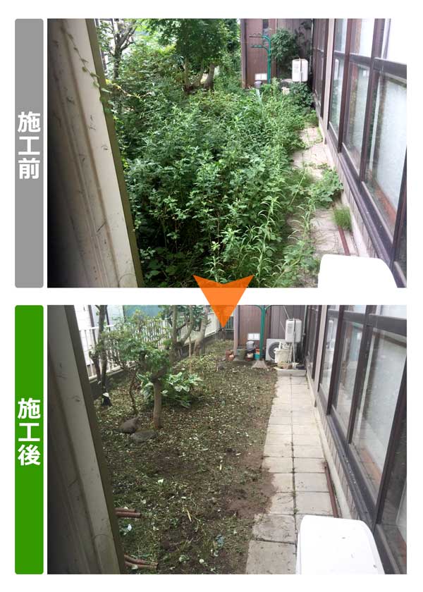 便利屋サンキュー仙台本店の業務報告（2018年8月28日）宮城県仙台市若林区で空き家草刈り作業を行いました。
