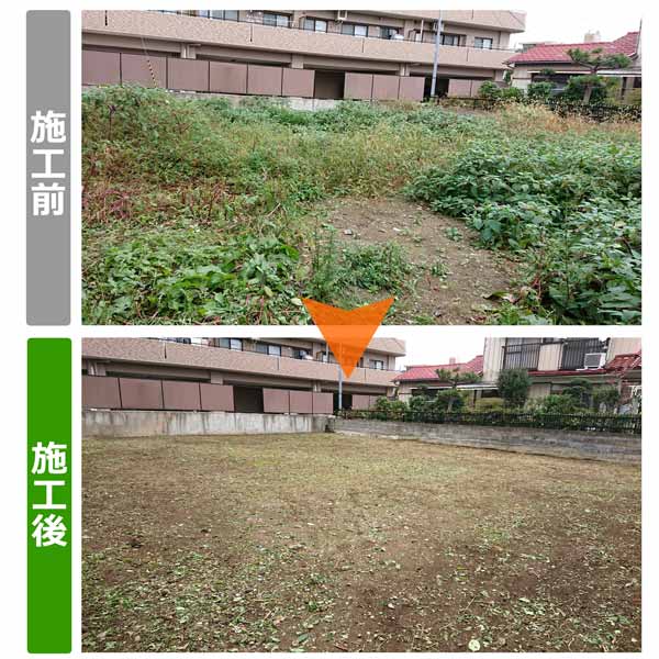 便利屋サンキュー仙台本店の業務報告（2018年10月19日）宮城県仙台市若林区でハウスメーカー様建築予定地の草刈り作業を行いました。