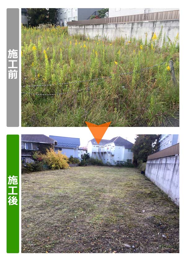 便利屋サンキュー仙台本店の業務報告（2018年11月1日）宮城県仙台市青葉区で空き地の草刈り作業を行いました。