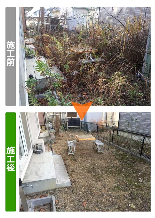 便利屋サンキュー仙台本店の業務報告（2018年12月3日）宮城県仙台市若林区のお客様宅で草刈り作業を行いました。