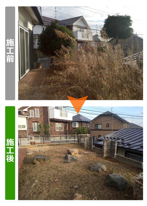 便利屋サンキュー仙台本店の業務報告（2018年12月4日）宮城県仙台市太白区のお客様宅で伐採・草刈り作業を行いました。