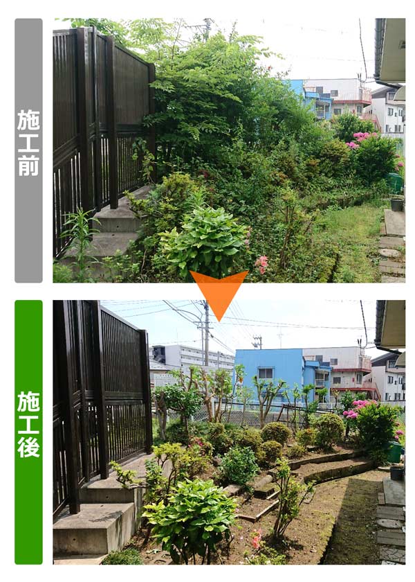便利屋サンキュー仙台本店の業務報告（2019年7月2日）仙台市青葉区のお客様からのご依頼で、お客様宅の剪定、草刈り作業を行いました。