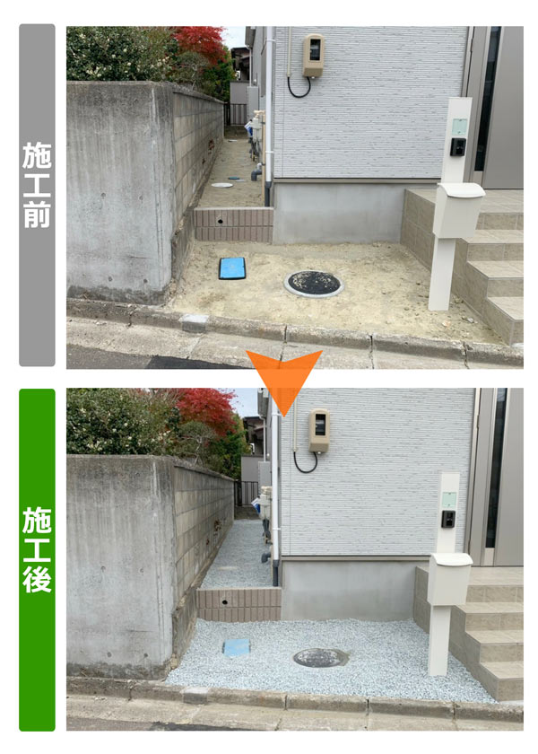 便利屋サンキュー仙台本店の業務報告（2019年11月18日）仙台市青葉区で新築住宅の砂利敷きを行いました。