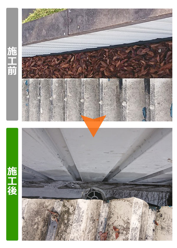 便利屋サンキュー仙台本店の業務報告（2020年1月16日）仙台市若林区の法人様からのご依頼で倉庫の雨樋掃除を行いました。
