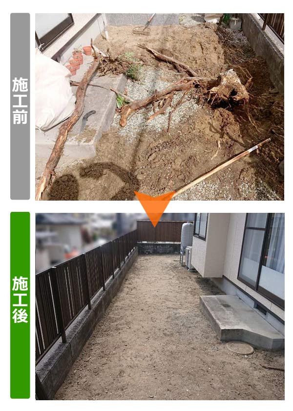 便利屋サンキュー仙台本店の業務報告（2021年4月6日）仙台市太白区のお得意様宅でお庭の抜根・根掘り作業をしてきました。