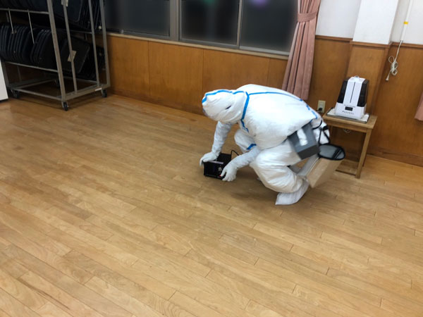 便利屋サンキュー仙台本店の業務報告（2022年2月）仙台市内の教育施設で夜間の新型コロナウイルスの消毒除菌作業（オゾン消毒）を行いました。