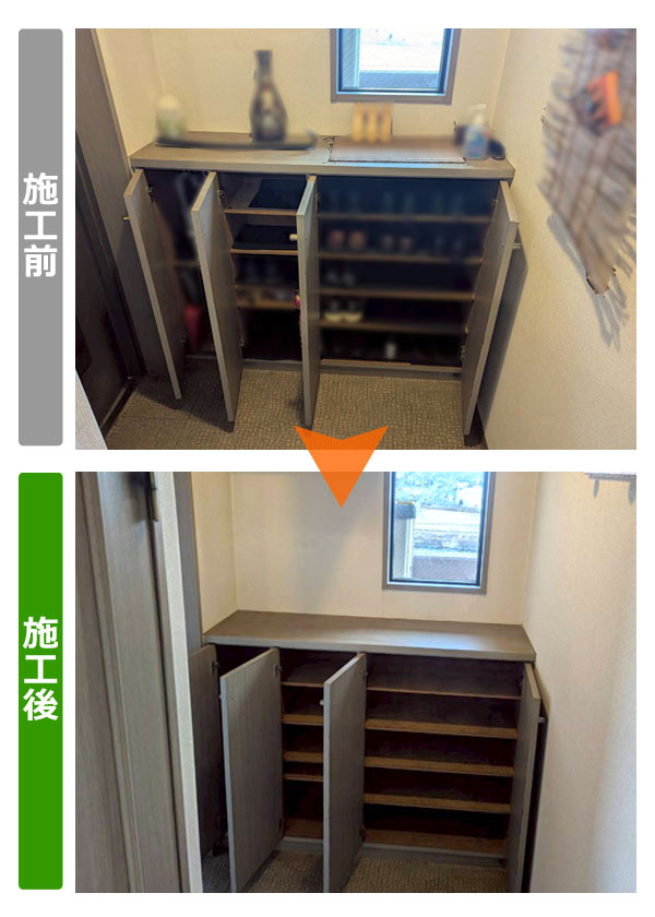 残置物撤去が完了し清掃を行った仙台市太白区の分譲マンション空室の様子