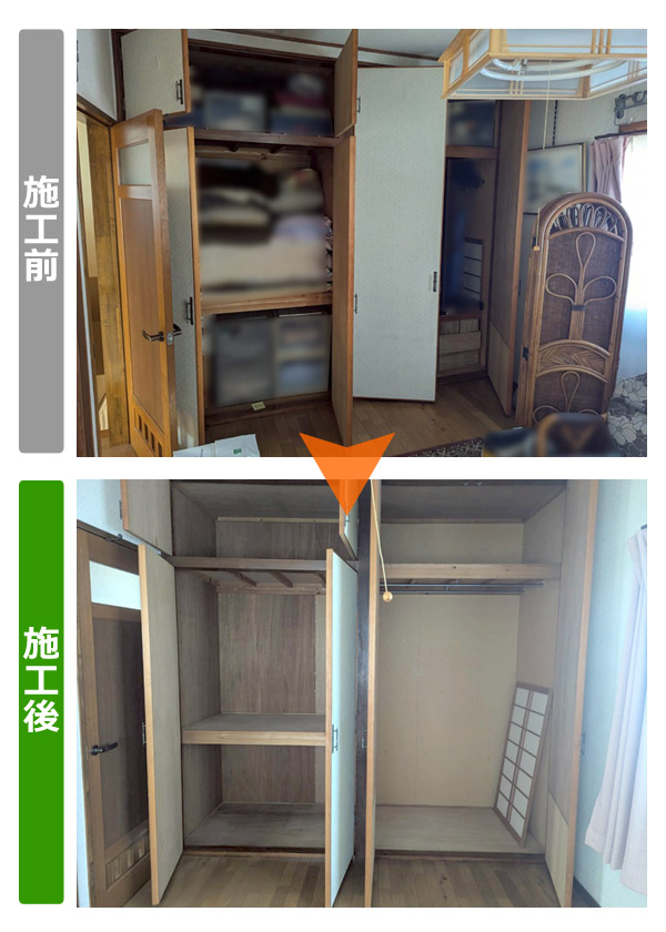 仙台市太白区の一軒家｜遺品整理と残置物全撤去、お焚き上げ供養を行い、売却のため引越しレベルで清掃まで完了した空室の様子