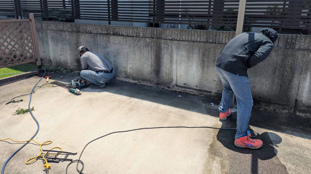 仙台市のカーポート解体作業