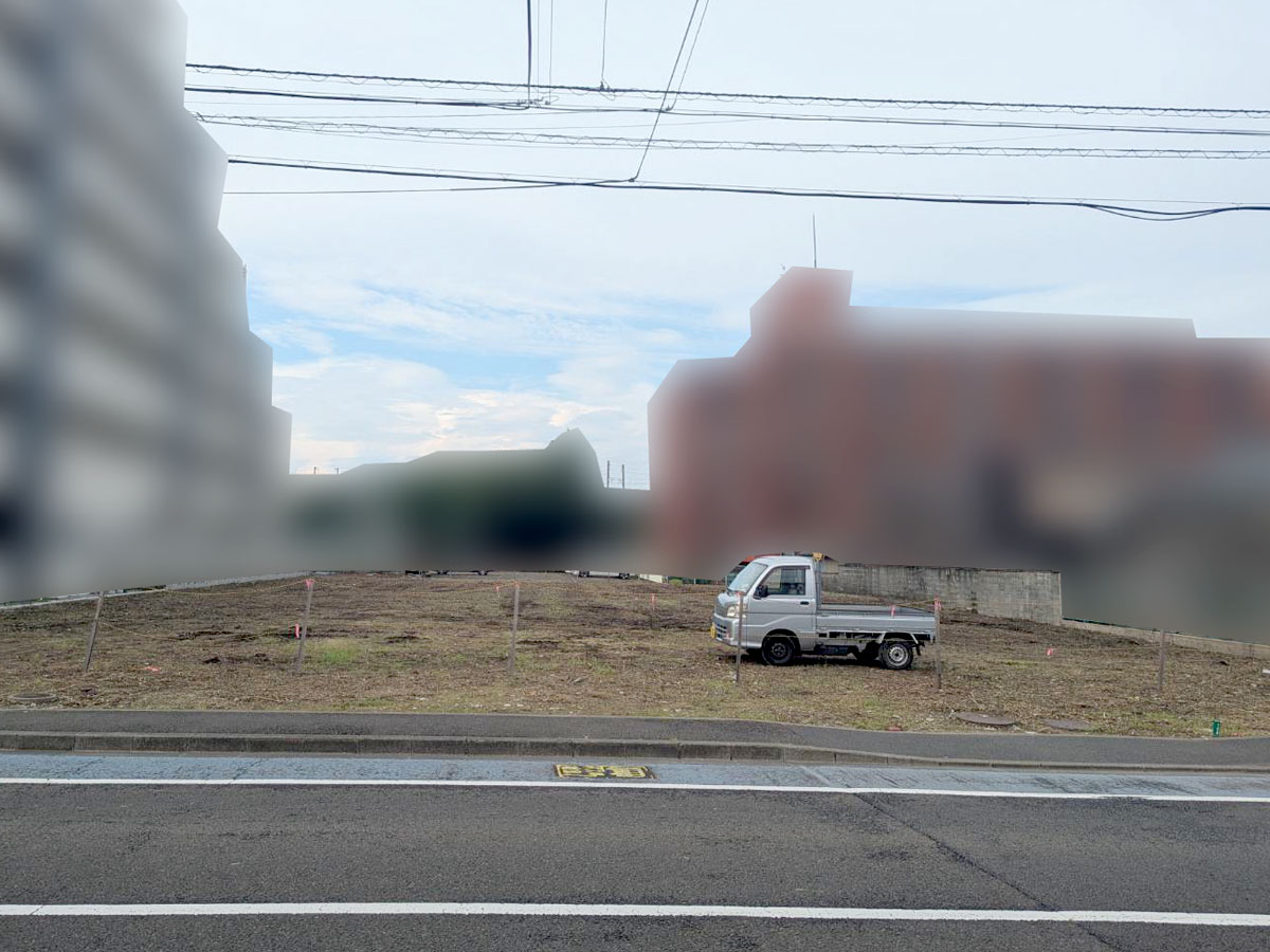 作業後：草刈りを終えてすっきりした約400坪の空き地