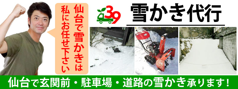 仙台市の雪かき代行サービス【玄関先・駐車場・道路】